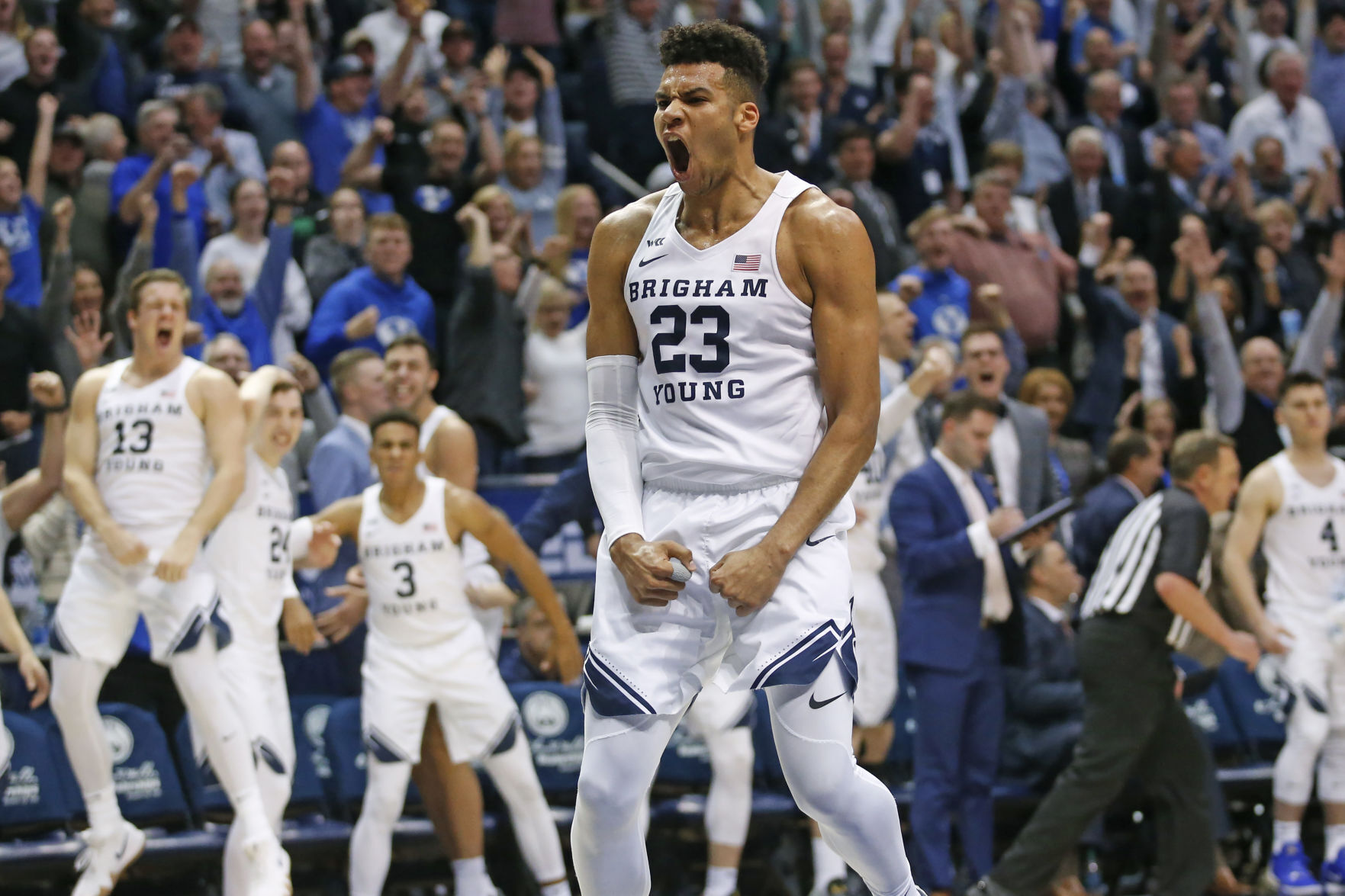 APTOPIX Gonzaga BYU Basketball